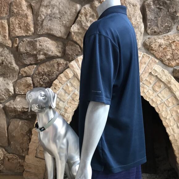 Columbia Omni Shade Polo Short Sleeve Blue Shirt Men's Size Large - Picture 4 of 9